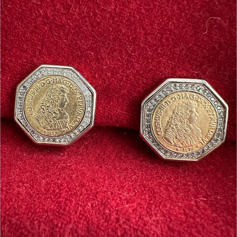 Ben-Amun stunning marked roman coin earrings